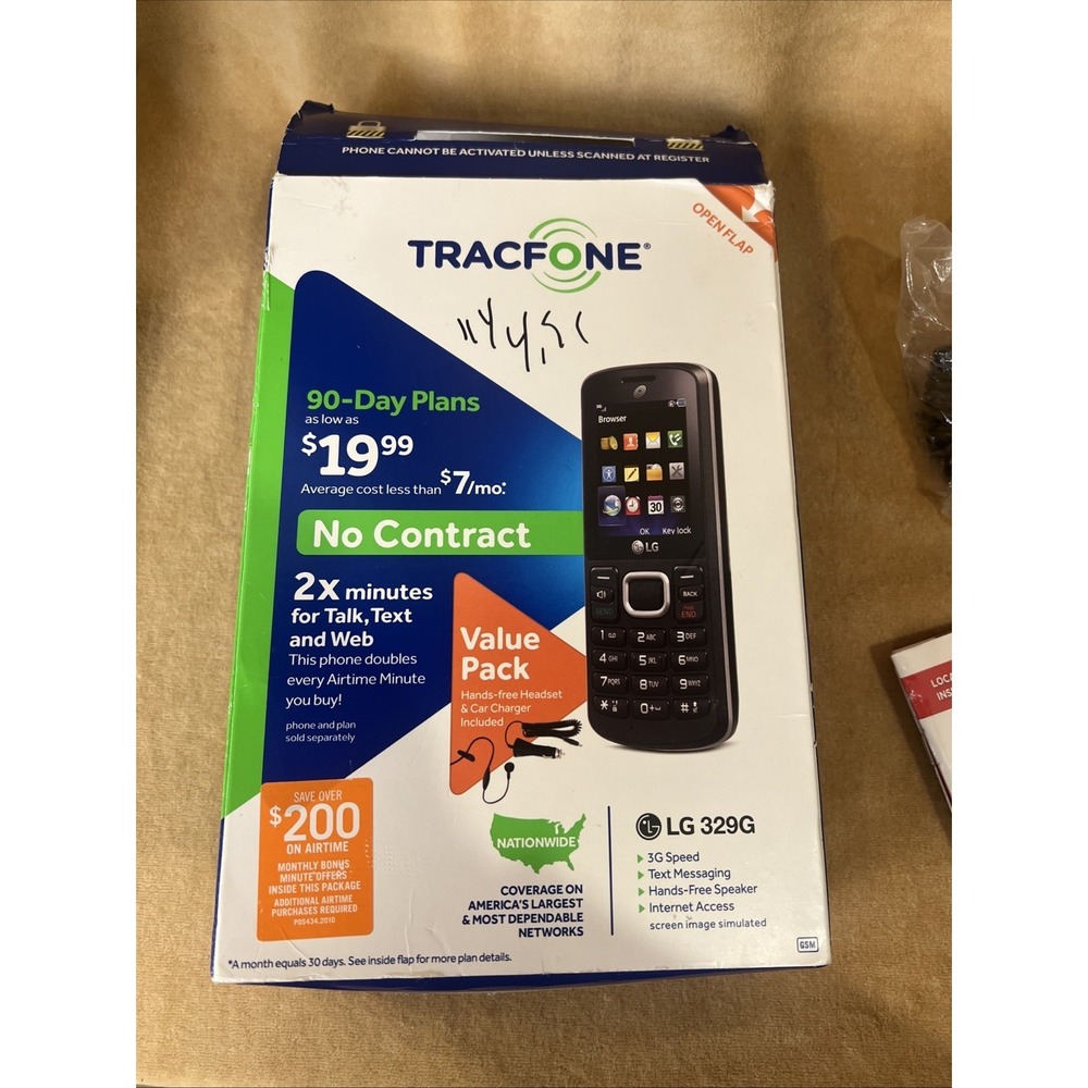 Samsung LG 329G TRACFONE Prepaid Cell Phone 3G Text Messaging